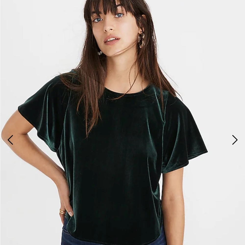 Velvet green Madewell top